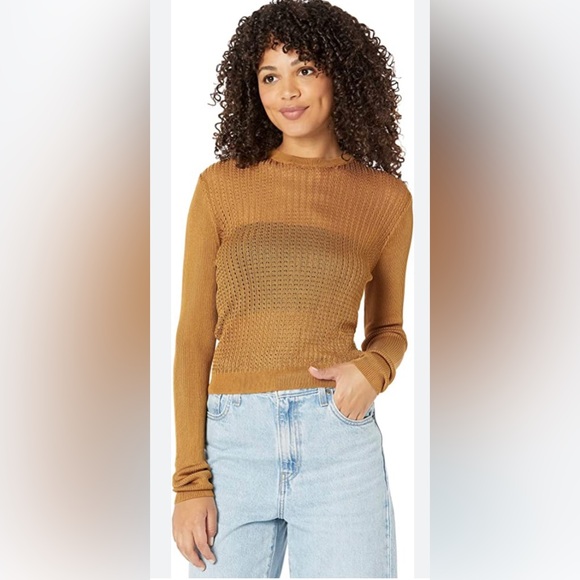 Free People H2O Crew Pullover In Tiger Eye - Picture 5 of 7
